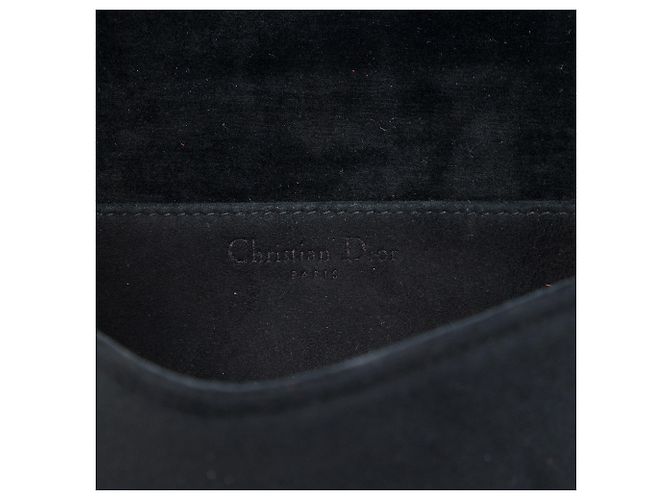 Clutch convertibile con catena Lady Dior in velluto nero Cannage Dior - vista 5