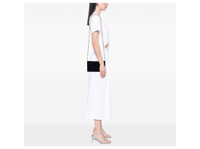 Clutch convertibile con catena Lady Dior in velluto nero Cannage Dior - vista 6