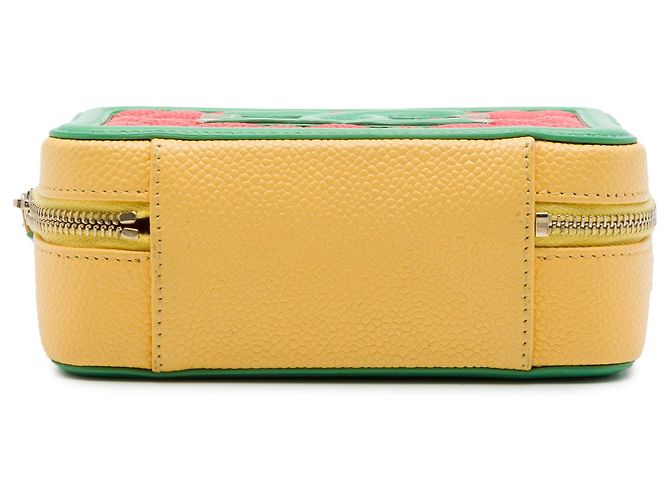 Mini Vanity Case Chanel Orange Tricolor Caviar CC Filigree - vista 3