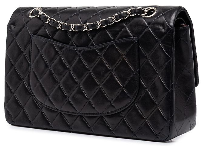 Chanel Black Medium Classic Lambskin Double Flap - vista 2