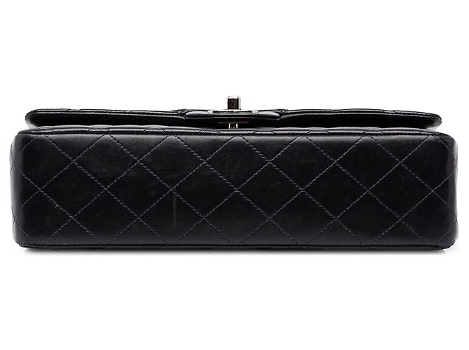 Chanel Black Medium Classic Lambskin Double Flap - vista 3