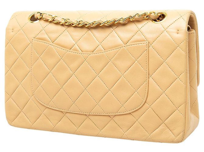 Chanel Beige Medium Classic Lambskin Double Flap - vista 2