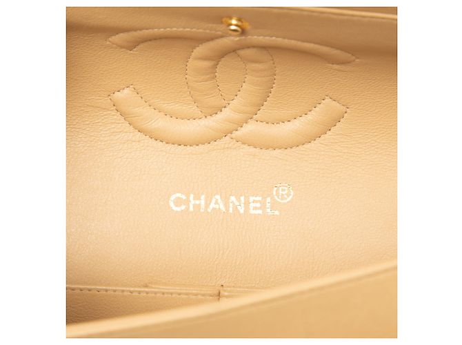 Chanel Beige Medium Classic Lambskin Double Flap - vista 5