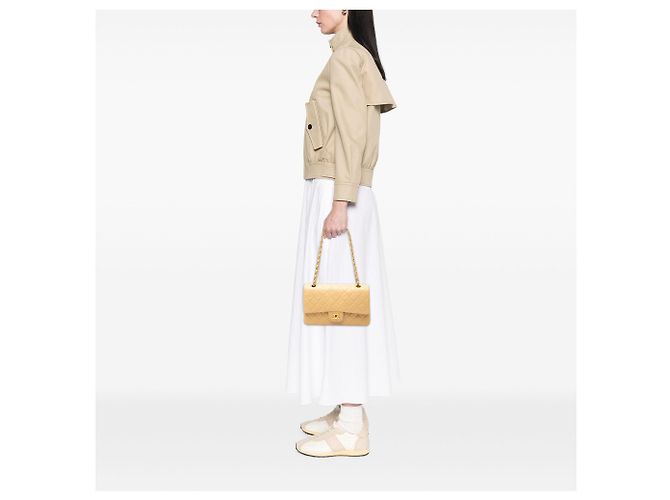 Chanel Beige Medium Classic Lambskin Double Flap - vista 6