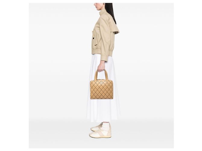 Chanel Beige CC Handtasche aus Lammleder Wild Stitch - Ansicht 6