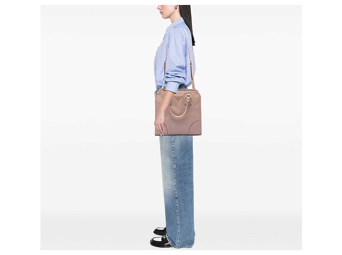 Borsa Shopping Prada Pink Saffiano Lux - vista 6