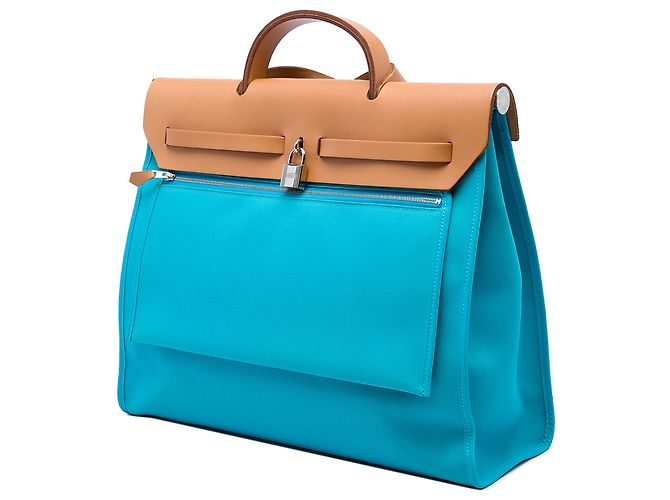 Hermès Blue Toile Verso Herbag Zip 39 - Ansicht 2