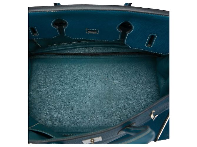 Hermès Blue Clemence Birkin Retourne 35 - vista 4