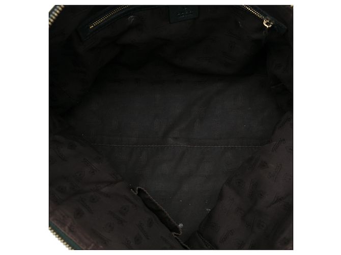 Borsa Satchel Gucci Green Guccissima con charm - vista 4