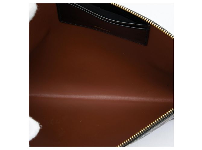 Clutch Burberry Brown TB Monogram E Canvas Stripe - vista 4