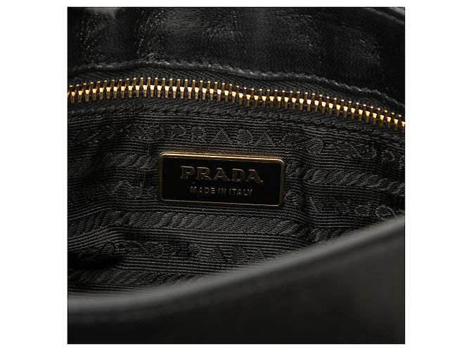 Borsa a tracolla Prada Black City Calf Sound Lock - vista 5