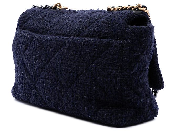 Chanel Blue Maxi Tweed 19 Flap - vista 2