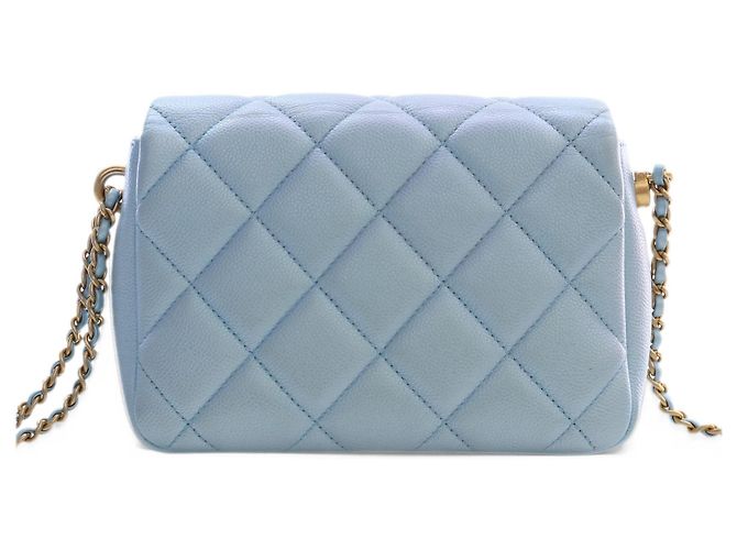 Chanel Blue Mini Quilted Iridescent Caviar My Perfect Flap - vista 2