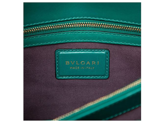 Bulgari Bolsa de Ombro Bvlgari Serpenti Forever em Pele de Bezerro Verde Medium - vista 5