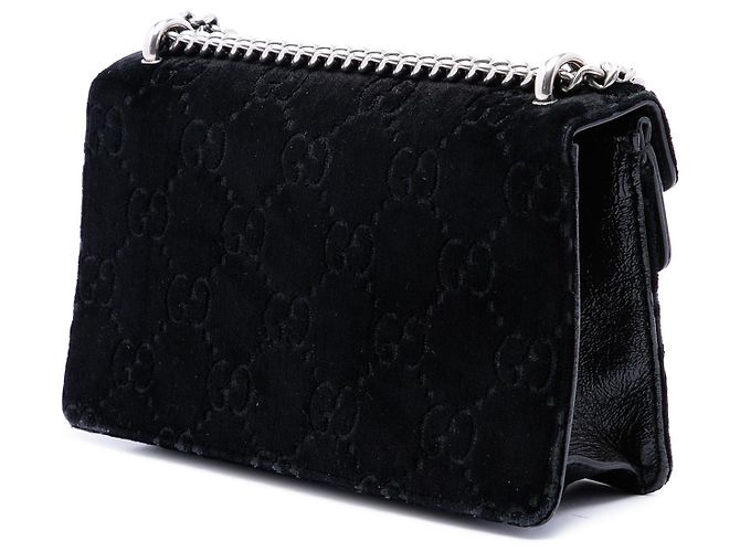 Gucci Borsa a Tracolla Dionysus in Velluto GG Nero Medium - vista 2