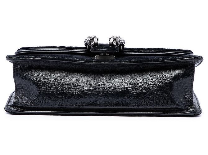 Gucci Borsa a Tracolla Dionysus in Velluto GG Nero Medium - vista 3