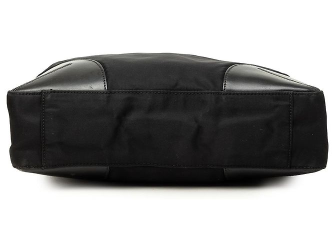 Tote Prada in Tessuto con rifiniture in Vitello nero - vista 3