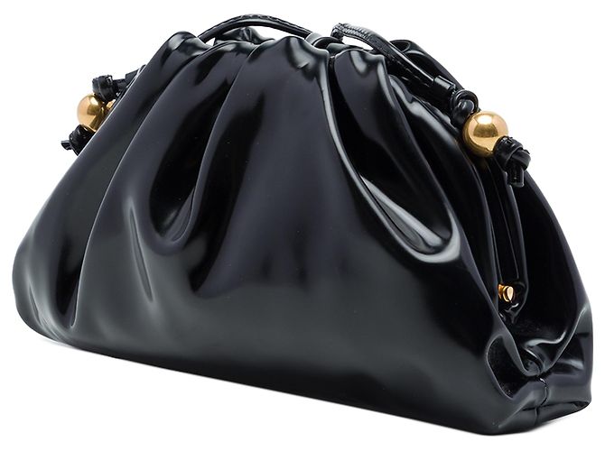 Bottega Veneta The Mini Pouch in vitello spazzolato nero - vista 2