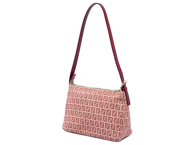 Borsa a tracolla Fendi Beige Zucchino Canvas - vista 2