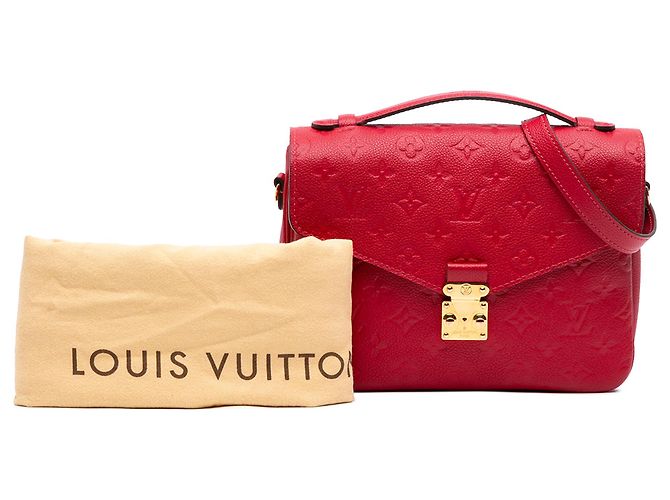 Louis Vuitton Red Monogram Empreinte Pochette Metis - vista 7