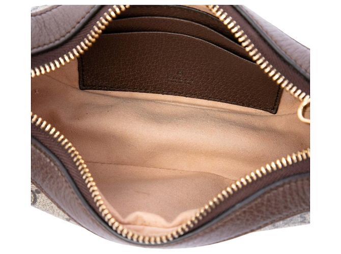 Borsa a tracolla Gucci Mini GG Supreme Web Ophidia Beige - vista 4