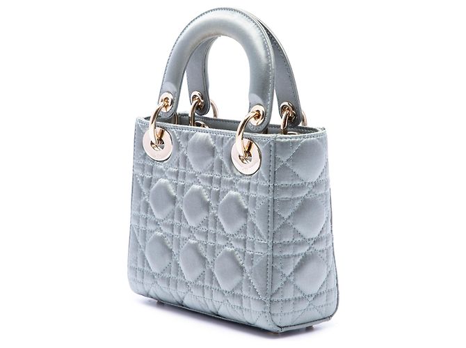 Dior Gray Mini Satin Cannage Swarovski Crystal Lady Dior - vista 2