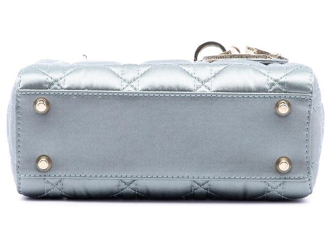 Dior Gray Mini Satin Cannage Swarovski Crystal Lady Dior - vista 3