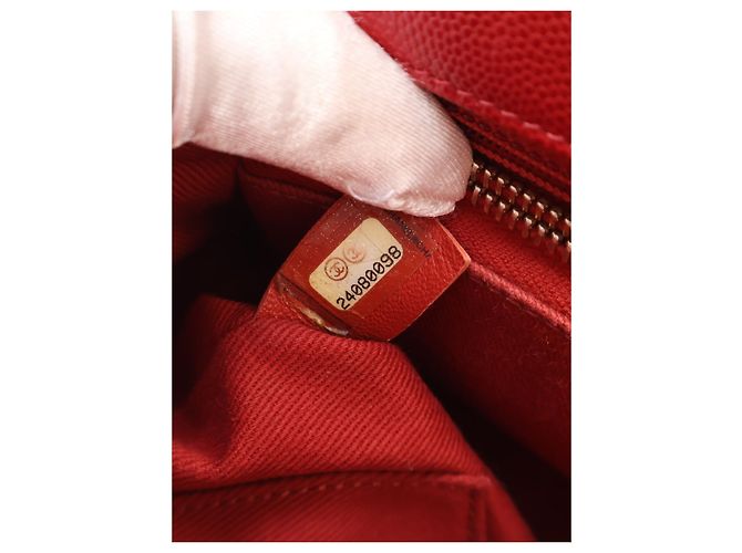 Borsa Chanel Red Small Quilted Caviar Coco Top Handle Bag - vista 10