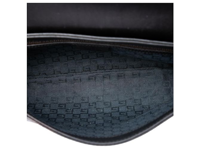 Borsa a tracolla Gucci in vitello nero - vista 4