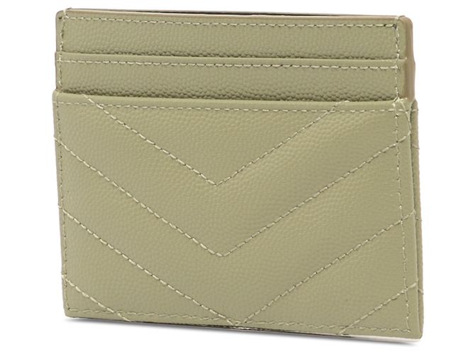 Autre Marque Saint Laurent Green Chevron Grain de Poudre Cassandre Kartenetui - Ansicht 2