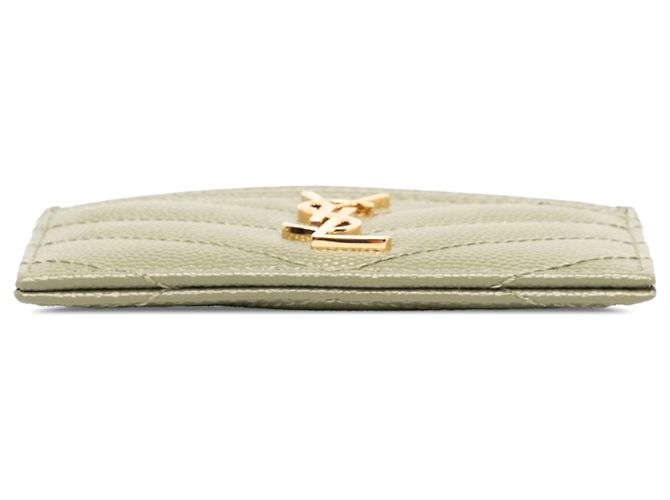 Autre Marque Saint Laurent Green Chevron Grain de Poudre Cassandre Kartenetui - Ansicht 3