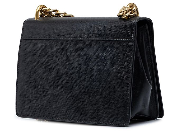 Prada Black Saffiano Lux Chain Crossbody - Ansicht 2