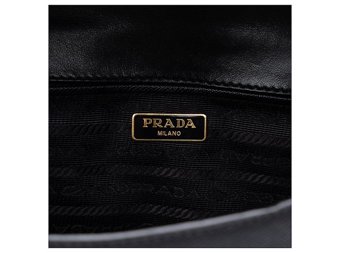 Prada Black Saffiano Lux Chain Crossbody - Ansicht 5