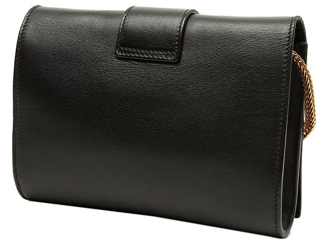 Autre Marque Saint Laurent Black Mini Leather Chyc Ligne Crossbody - vista 2