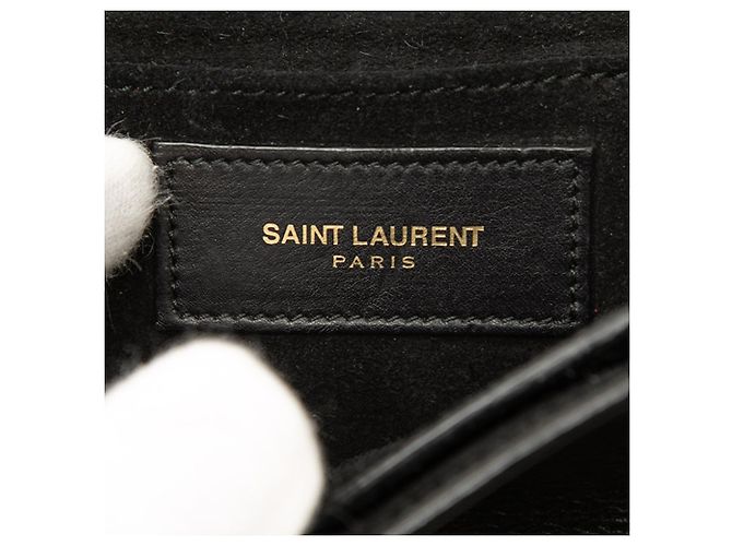 Autre Marque Saint Laurent Black Mini Leather Chyc Ligne Crossbody - vista 5