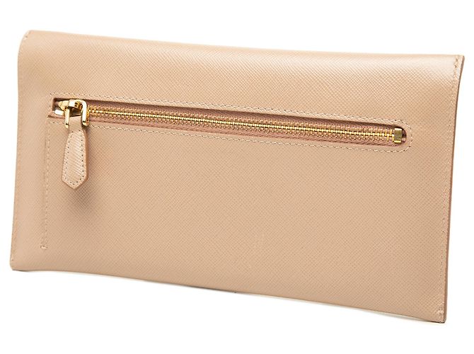 Prada Beige Saffiano Envelope Wallet - view 2