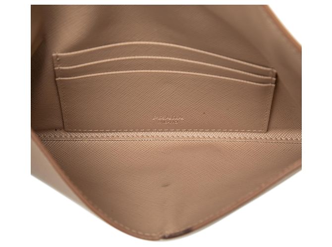 Prada Beige Saffiano Envelope Wallet - view 4