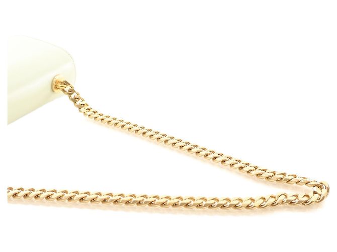 Céline Sac à épaule à chaîne Celine Claude en cuir de veau brillant vert Triomphe - Ansicht 9