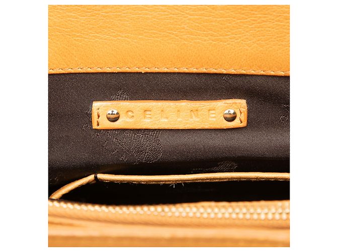 Céline Bolsa de mão Celine Boogie Pocket em couro amarelo - vista 5
