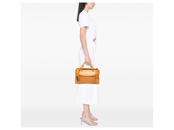 Céline Bolsa de mão Celine Boogie Pocket em couro amarelo - vista 6