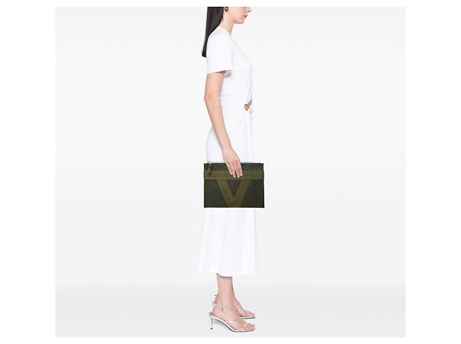Bottega Veneta Green Rubber Intreccio Buffer Clutch - view 6