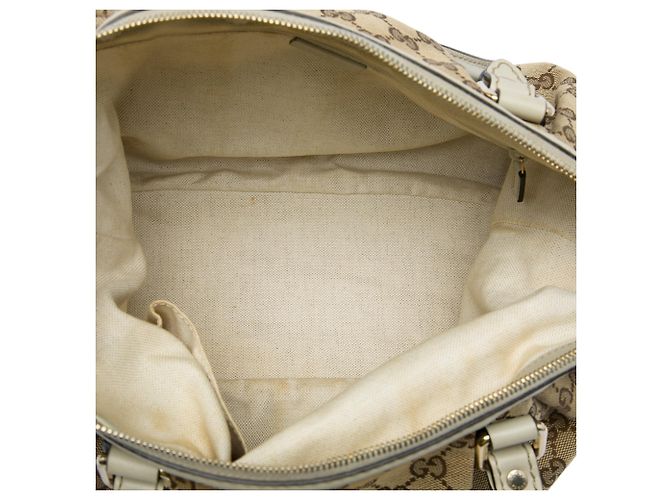 Borsa Gucci Beige GG Canvas Sukey Satchel - vista 4