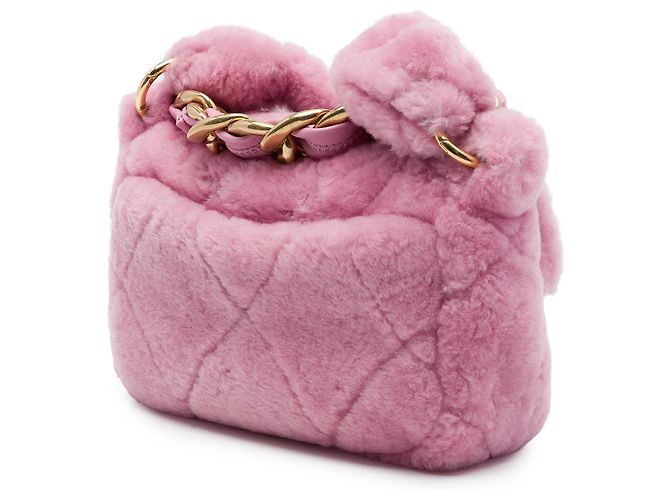 Chanel Pink Quilted Shearling Coconing Single Flap - Ansicht 2
