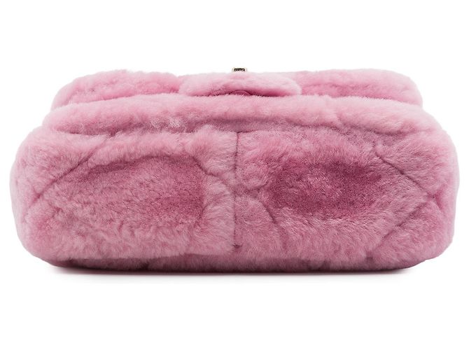 Chanel Pink Quilted Shearling Coconing Single Flap - Ansicht 3
