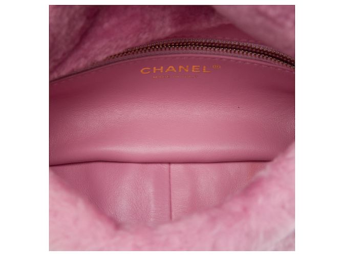 Chanel Pink Quilted Shearling Coconing Single Flap - Ansicht 4