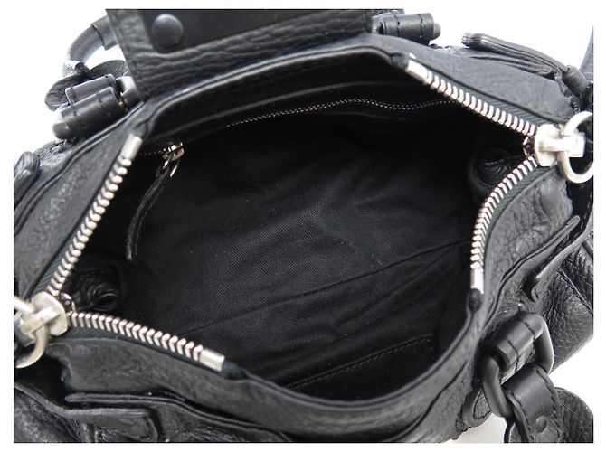 Chloé BORSA A MANO CHLOE PADDINGTON MINI ALL BLACK IN PELLE GRANA NOIRE - vista 10