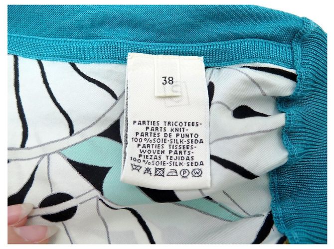 Hermès HERMES TWILLAINE DE LA TERRE A LA LUNE PULLOVER M 38 WOLL- & SEIDENOBERTEIL - Ansicht 11