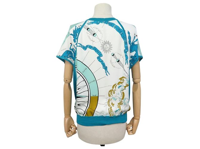 Hermès HERMES TWILLAINE DE LA TERRE A LA LUNE PULLOVER M 38 WOLL- & SEIDENOBERTEIL - Ansicht 3