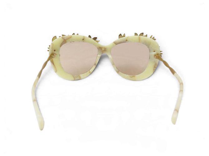GAFAS DE SOL CHANEL GREECE HOJAS DE LAUREL DORADAS NUEVAS - vista 3