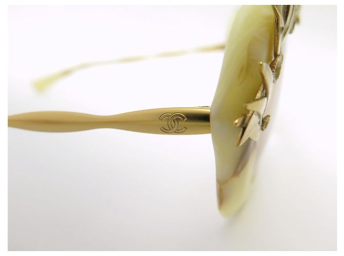 GAFAS DE SOL CHANEL GREECE HOJAS DE LAUREL DORADAS NUEVAS - vista 6